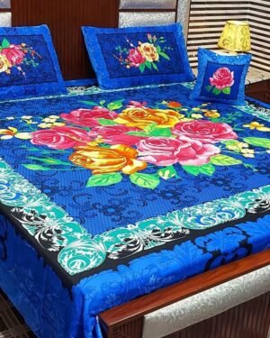 3D Panel bedsheet Crystal Cotton