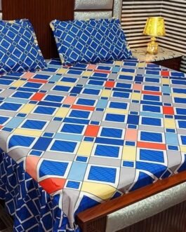 2 sided tape frill bedsheet 3 piece stiched