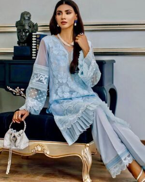Agha Noor pk Hand Embellished Organza Dress