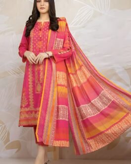 Baroque style Lawn collection 4 side printed