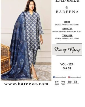 Bareeze Lawn Embroidery Print Dupatta 2024