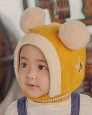 Unisex Cap For Kids Soft Wool Fabric