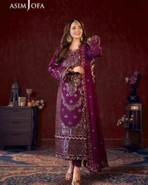 asim jofa uk Chiffon Suit with Malai Trouser