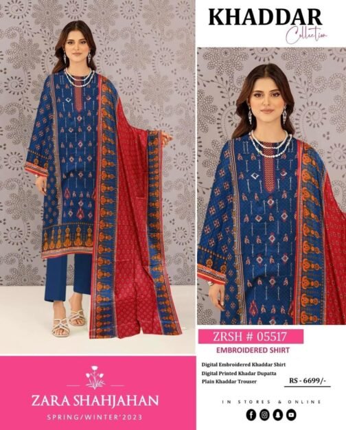 zara shahjahan winter khaddar collection 2022 - Image 3
