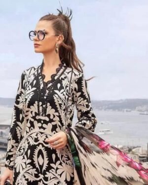 embroidered lawn with lawn dupatta by Maria B