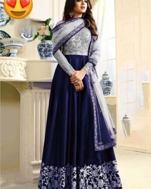 maxi dress stylish brand by oYe ji Navy Blue 2024