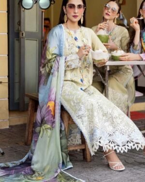 mushq lawn sale luxury fonts Chikan embroidered