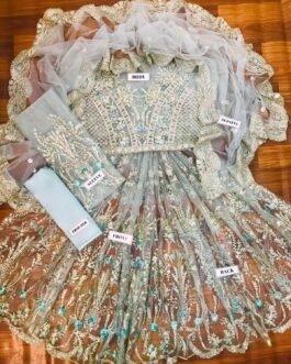 net frock design for girl by Maria b 2025