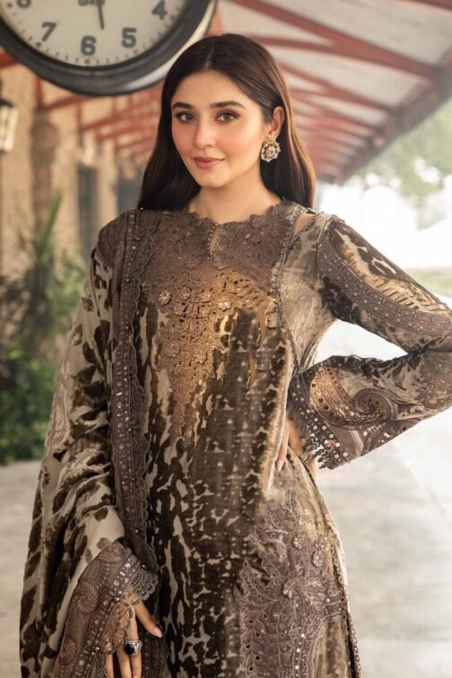 printed lawn shirt design with lace 2025 - Image 3