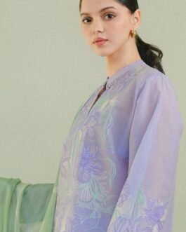 lawn dress design 2024 by Zara shah jahan