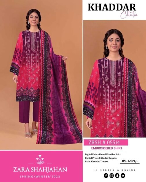 zara shahjahan winter khaddar collection 2022 - Image 6