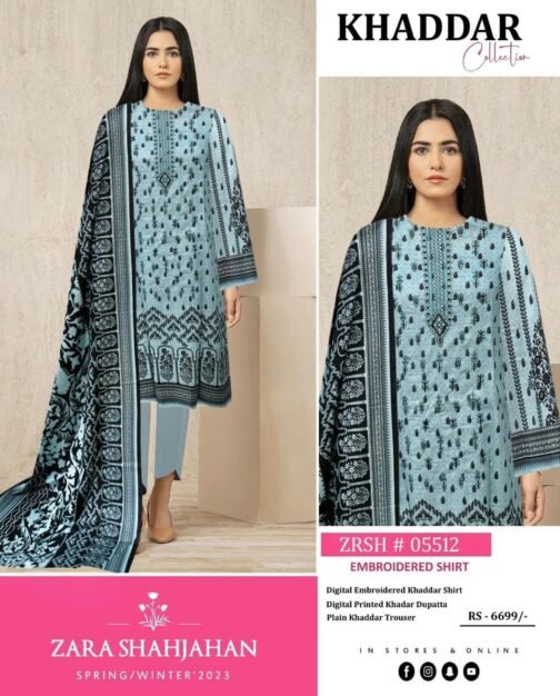 zara shahjahan winter khaddar collection 2022 - Image 8