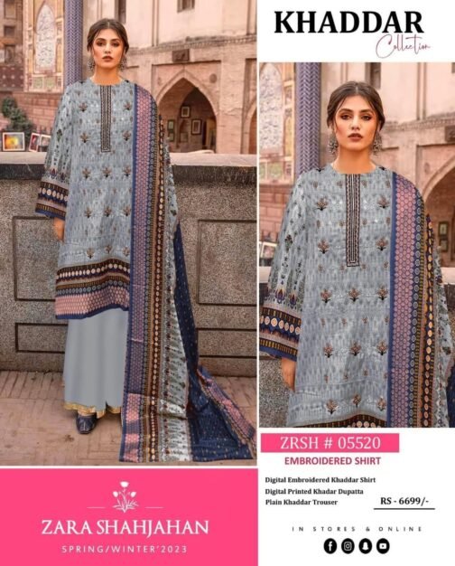zara shahjahan winter khaddar collection 2022 - Image 9