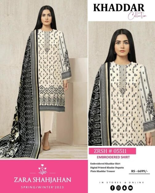 zara shahjahan winter khaddar collection 2022 - Image 10